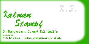 kalman stampf business card